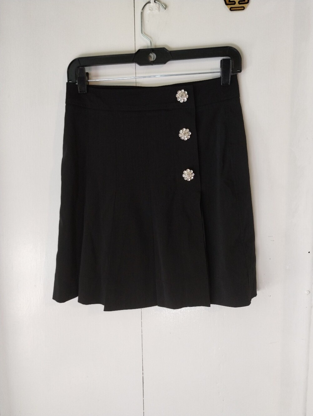 Ganni Crystal Embellishments Mini Skirt Pleated & Crystal Accents